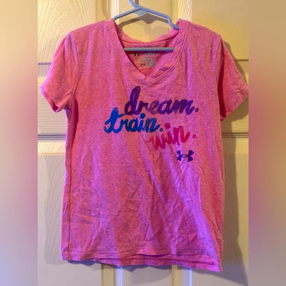 Under Armour youth xs pink dream shirt girls